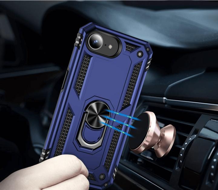 Actual product image Cover-Discount iPhone 16e - Robustes Back Cover mit Kickstand (Apple iPhone 16e)
