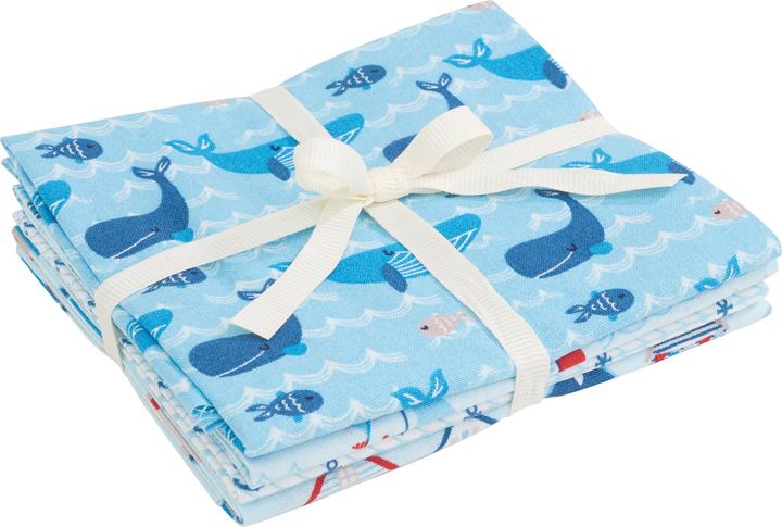 Produktbild Stafil Stoffpaket Patchy "Maritim", 4er Set, 4 Designs à 45 x 55 cm