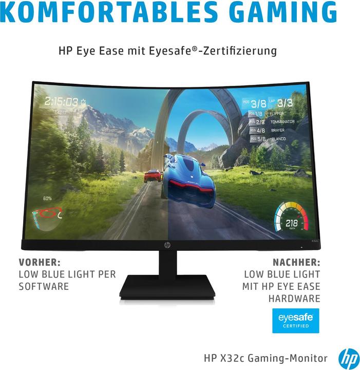 Produktbild HP X32c 80 cm (31.5" ) 1920 x 1080 Pixel Full HD LCD Schwarz (1920 x 1080 Pixel, 31.50")