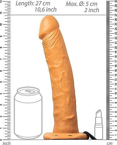 Produktbild RealRock Vibrating Hollow Strap-on No Balls - 10" / 24,5 cm