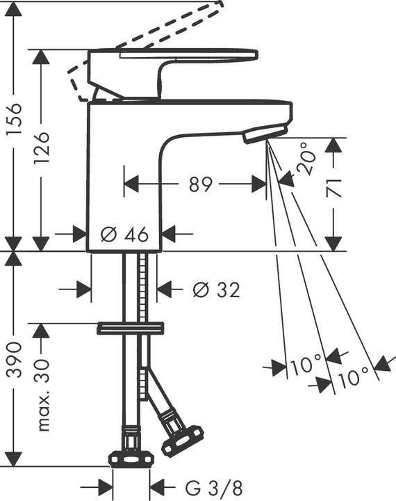 Image du produit hansgrohe Vernis Blend Mitigeur monocommandé pour lavabo 70 sans vidage