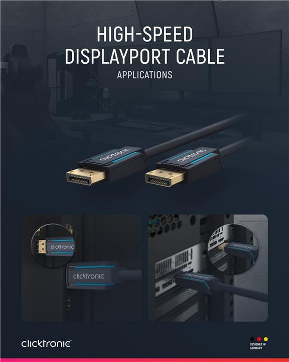 Produktbild clicktronic DisplayPort — DisplayPort (3 m, DisplayPort)