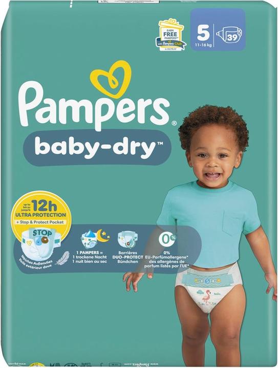 Produktbild Pampers Baby-Dry Gr5 11-16kg Junior Sparpack (Gr. 5, 39 Stück)