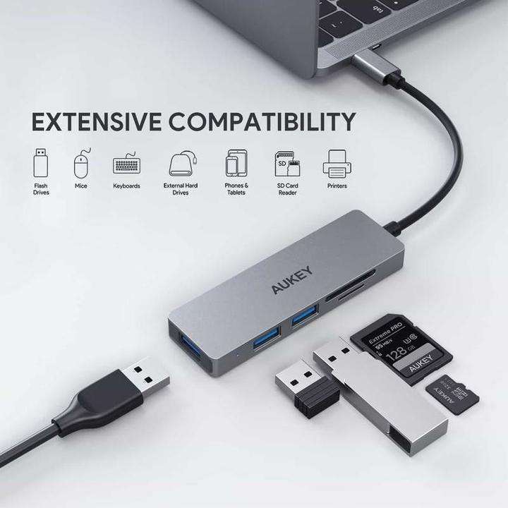 Actual product image Aukey Cb-C63 (USB-C, 3 ports)