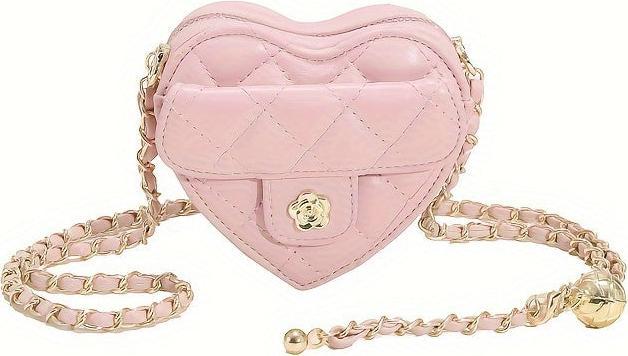 Produktbild Only-Bags.Store Herzförmige Mini-Kreuztasche, Mode bestickte PU-Ledertasche, niedliche trendige Accessoire