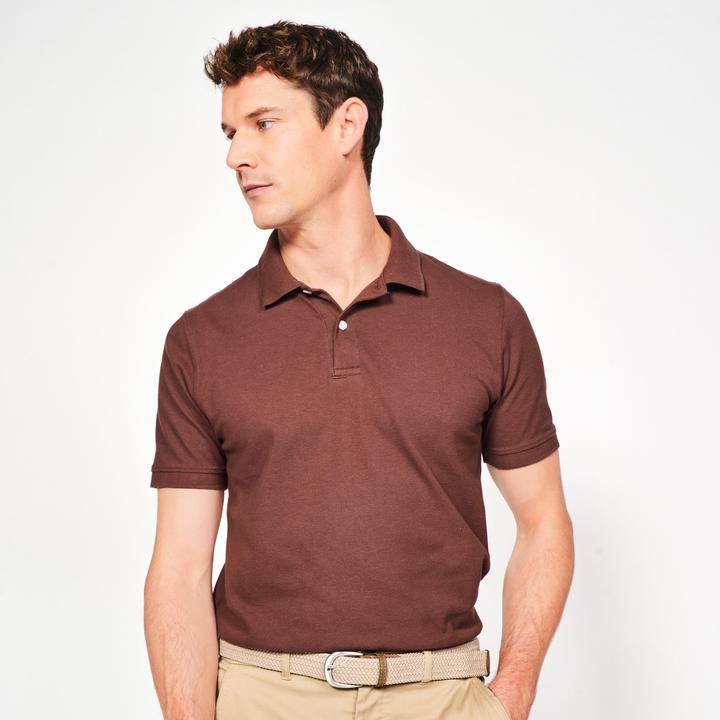 Produktbild Inesis Herren Golf Poloshirt kurzarm Baumwolle - MW500 braun (4XL)
