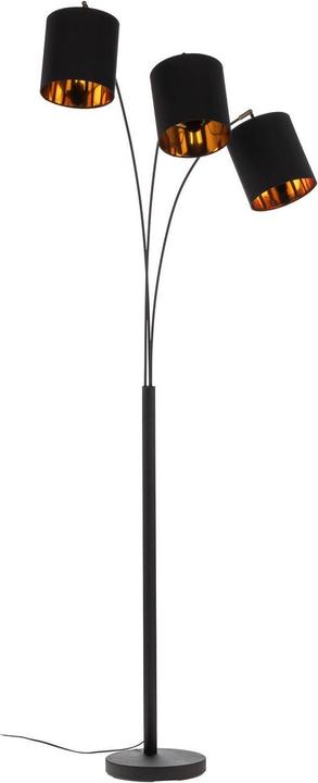 Actual product image Lindby Nanika floor lamp, black/gold (E27)