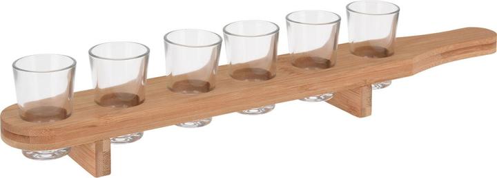 Image du produit Excellent Houseware Support à alcool en bambou pour 6 verres à alcool (0.40 dl, 6 x, Verre à fusil)