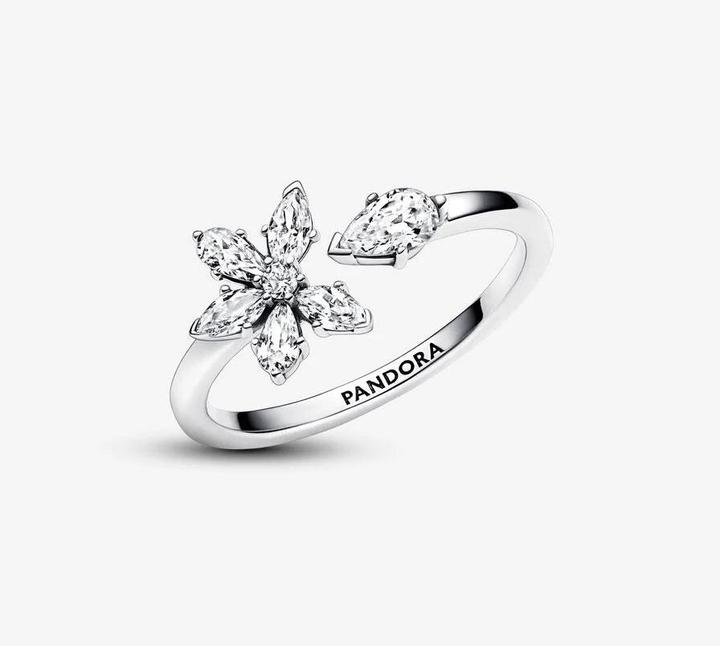 Produktbild Pandora Funkelndes Herbarium Cluster Offener Ring (52, 925 Silber)