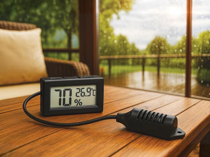 Produktbild Velleman Digital-Hygrometer/-Thermometer - Einbau (Messgerätkoffer)