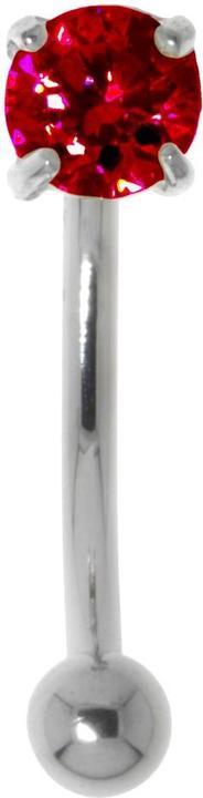 Actual product image Bijouteria Eyebrow Pin (Surgical steel 316L, Silver 925, Zirconia)