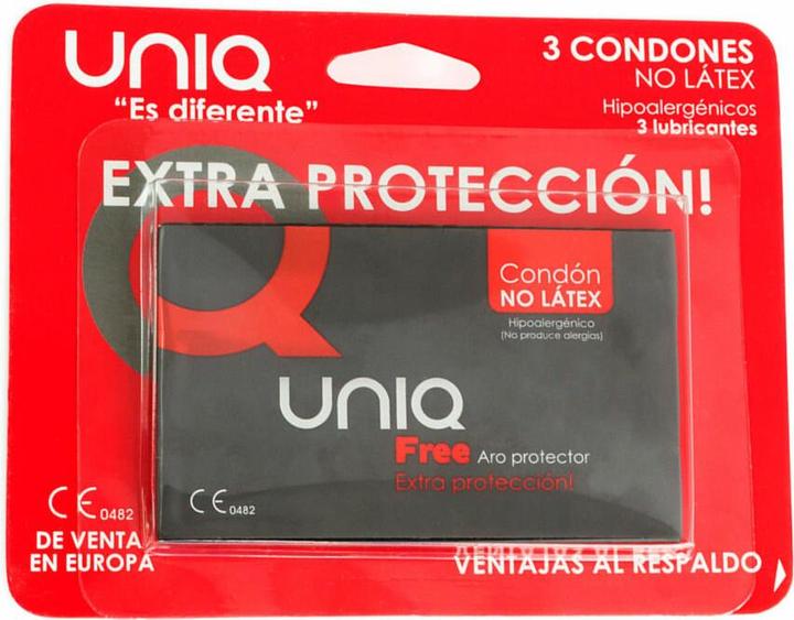 Actual product image Uniq Free Latex Free Condoms With Protection Ring 3 Units (3 pcs.)