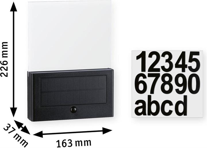 Actual product image Paulmann Solar house number light (18 lm, IP44)