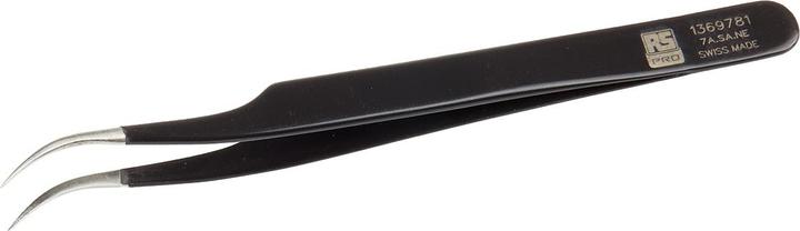 Produktbild Rs Pro ESD epoxy coated tweezers curved 120mm