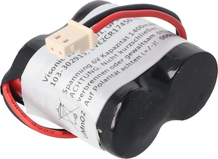 Actual product image AccuCell Battery for Visonic 103-302891, 103-302915, GP2CR123A-C Battery (1 pcs., Device specific, 1400 mAh)