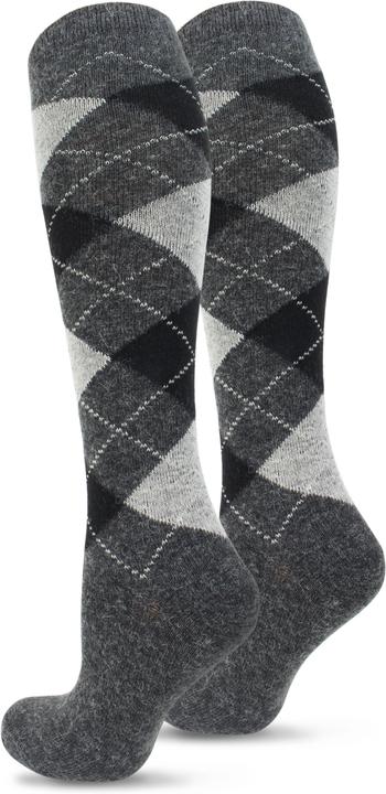 Actual product image Normani 3 pairs of alpaca knee highs check design - 5344 (pack of 3, 43 - 46)