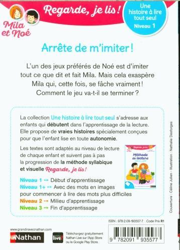 Image du produit Arrête de m'imiter : une histoire à lire tout seul, niveau 1 (Français, Battut Eric, 2022)