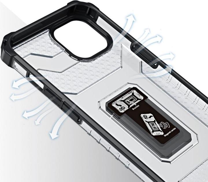 Actual product image Hurtel Crystal Ring Case Kickstand Tough Rugged Cover for iPhone 13 black (Apple iPhone 13)