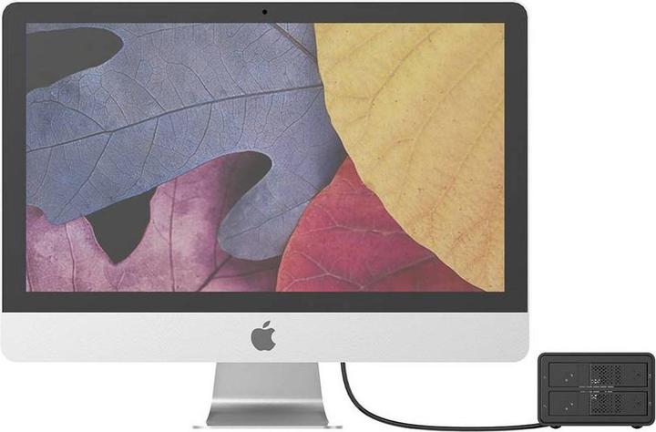 Actual product image Renkforce RF-6647596 8.9 cm (3.5 Zoll) Festplattengehäuse 2 Bay 3.5 Zoll USB-A ( (3.5")