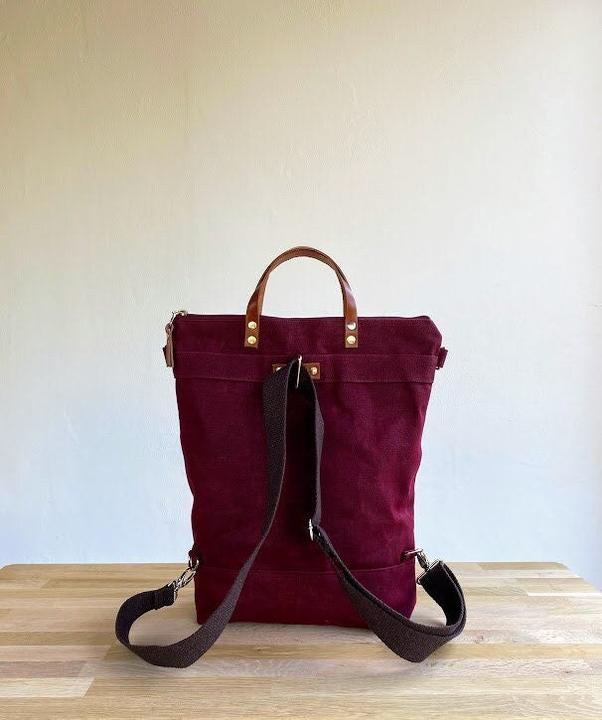 Produktbild Only-Bags.Store Waxed Canvas Backpack - Convertible Backpack, Wickelrucksack, A3 Waxed Canvas Bag, Rucksack, Multi