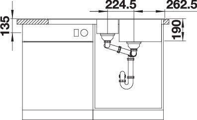 Actual product image Blanco Legra 6 S (Fitted sink, 100 cm, 50 cm)