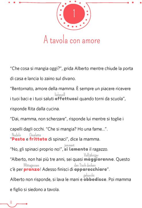 Produktbild 5-Minuten-Lektüre Italienisch A2 - A tavola con amore (Deutsch, Italienisch, Claudia, Mencaroni, 2021)