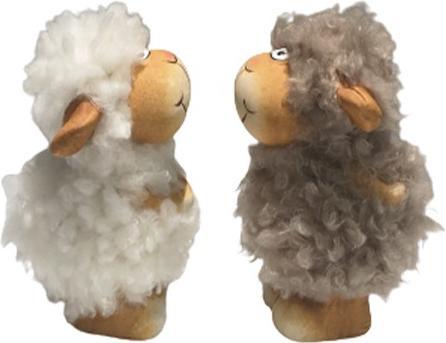 Produktbild Bekos Deko Oster-Schaf mit Kuschelfell, Braun (10 cm)