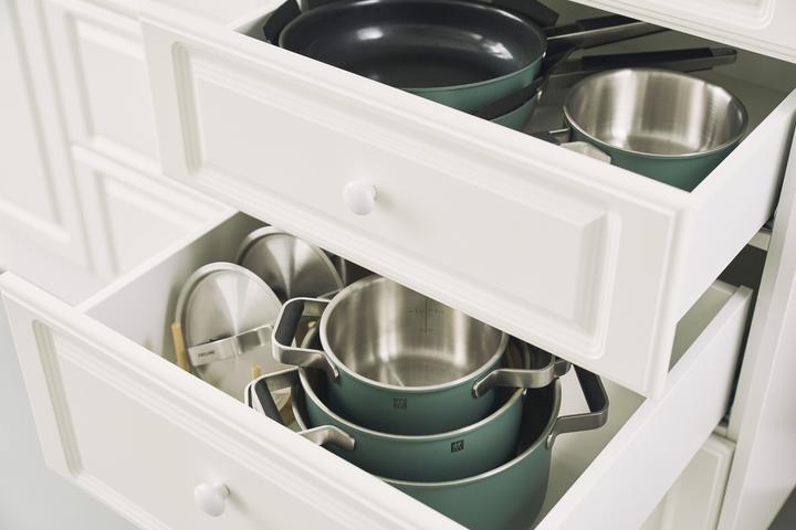 Produktbild Zwilling 3tlg. Pure Kochgeschirrset Grün (Pfannenset + Topfset, Edelstahl)