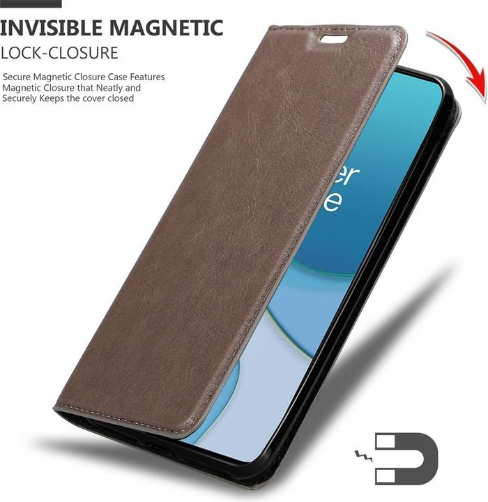 Actual product image Cadorabo Book Invisible Magnet Cover (OnePlus 8T)