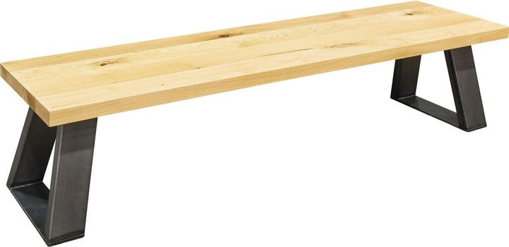 Actual product image Simausrom Bench runner trapezoid black steel, protective coating