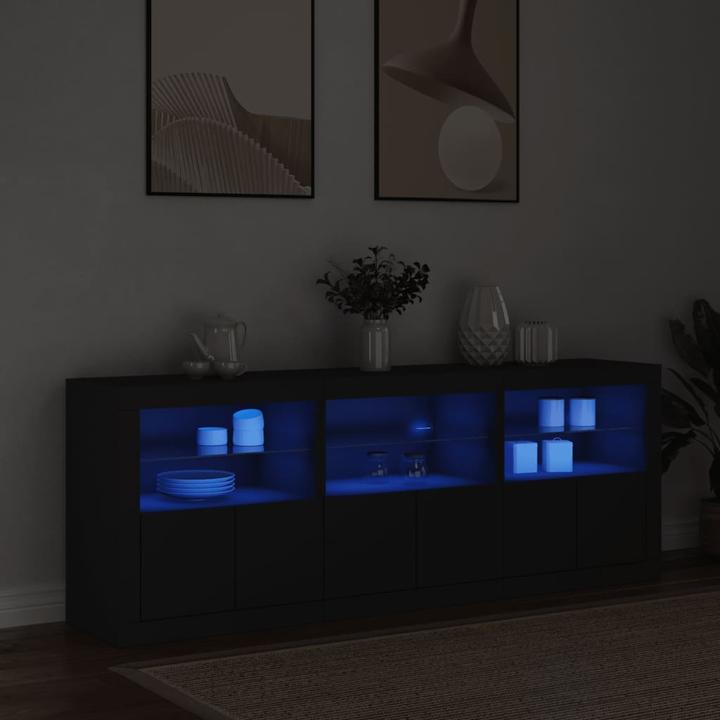 Actual product image VidaXL Sideboard mit LED-Leuchten (181.5 x 37 x 67 cm)