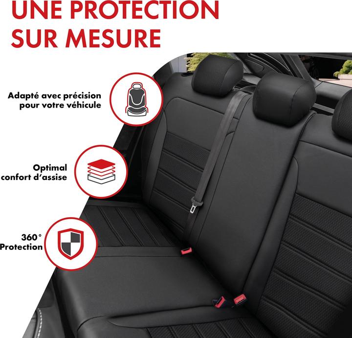 Image du produit Walser Housse de siège pour Skoda YETI (5L) 05/2009-12/2017, 1 housse de banquette arrière