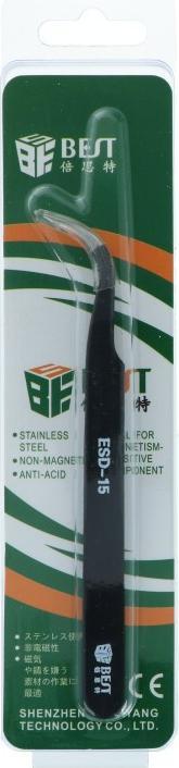 Actual product image Best Anti-static tweezers with curved tip