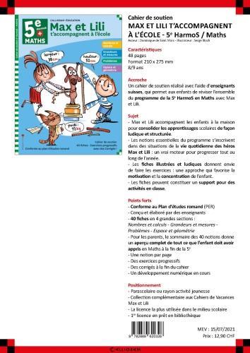 Actual product image Max et Lili t'accompagnent à l'école : 5e HarmoS maths (French, Collectif, 2021)
