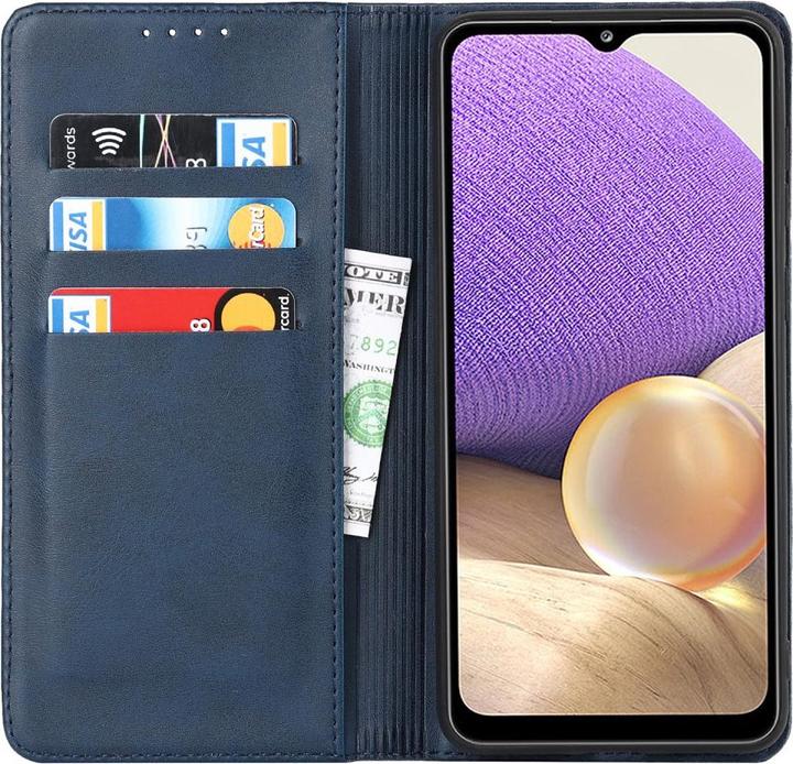 Actual product image Cover-Discount Galaxy A33 5G - Stand Flip Case Cover dark blue (Samsung Galaxy A33 5G)