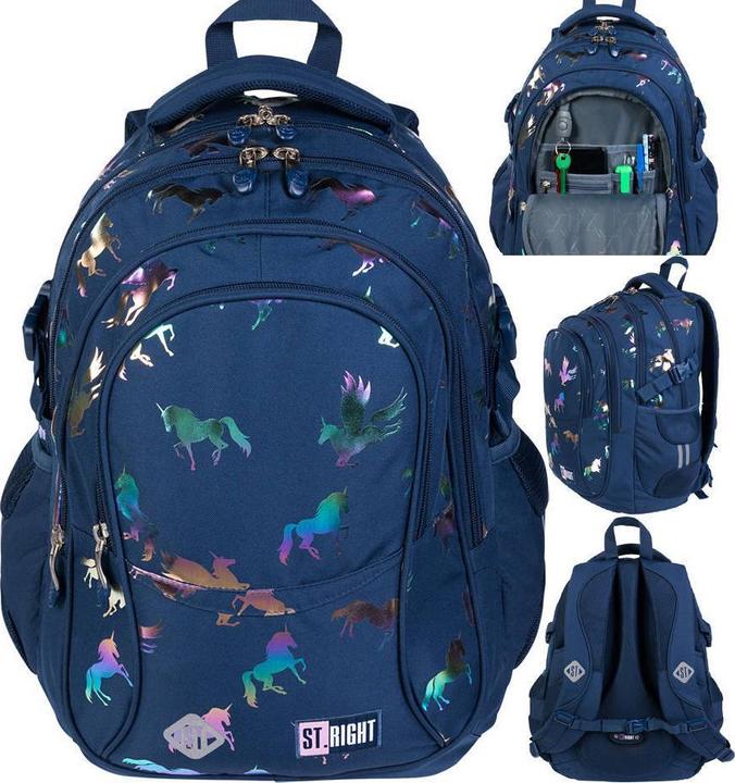 Image du produit St. Majewski Sac à dos à 4 compartiments ST.RIGHT BP-01 Unicorns holo (23 l)