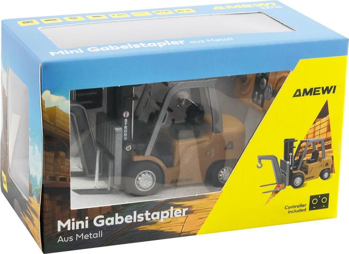 Image du produit Amewi RC Gabelstapler aus Metall 8-Kanal 1:64 RTR (RTR Prêt à fonctionner)