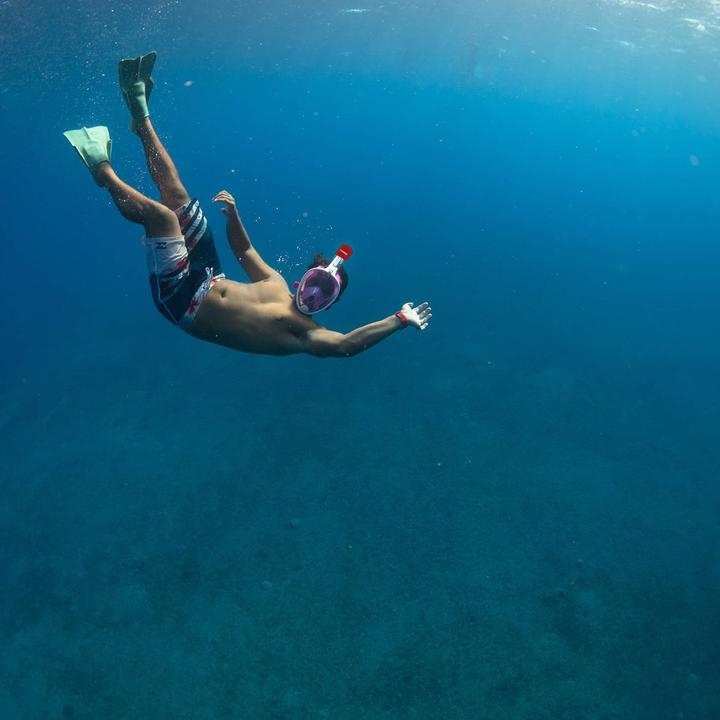 Productafbeelding Caruba Volgelaats Snorkelmasker Swift Opvouwbaar + Action Cam Mount (blauw S/M)