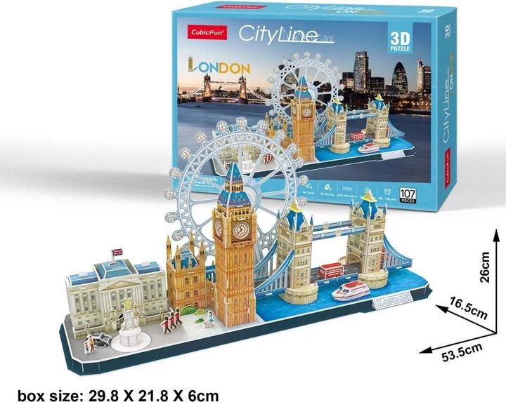 Image du produit Cubicfun CUBIC FUN CITY LINE 306-20253 PUZZLE 3D - LONDRES (107 pièces)