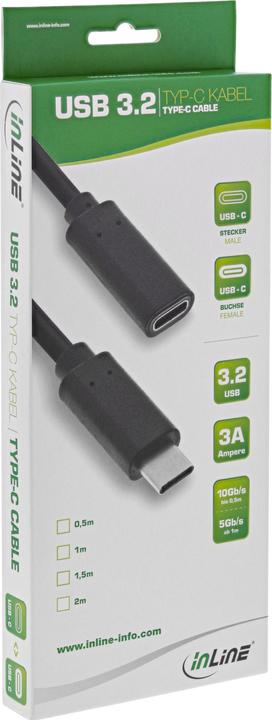 Produktbild InLine USB 3.2 Verlängerung (2 m, USB 3.1)