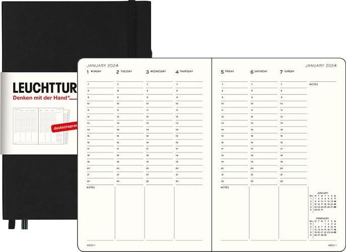 Produktbild Leuchtturm1917 Leuchtturm 1w/2svert.Medium Hc Schw (15 x 21 cm, Deutsch)