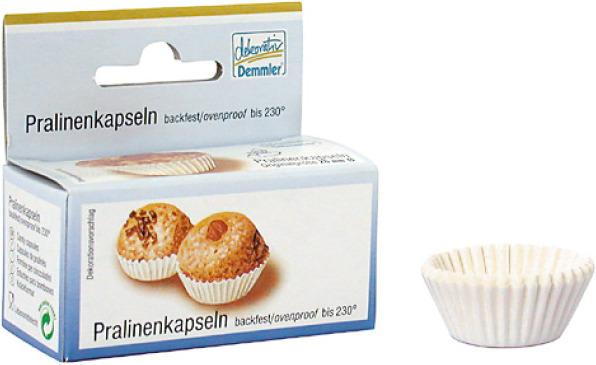 Produktbild Demmler Pralinenkapseln 2,6x1,6cm 261212202 weiss 200 Stück (2.60 cm)