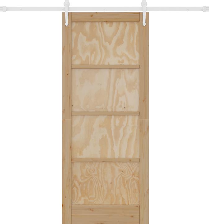 Produktbild VidaXL Schiebetür mit Hardware-Set 83x202 cm Massivholzkiefer