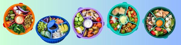 Produktbild Yumbox Poke Bowl Schüssel Schale mit 3-teiligem Teiler, Maui Purple