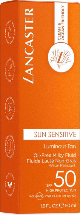 Produktbild Lancaster Clean Sun Sensitive Milky Fluid (Sonnencreme Gesicht, SPF 50, 50 ml, 150 g)