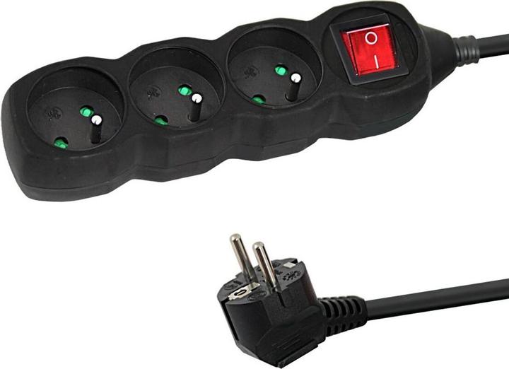 Produktbild Esperanza ELK211K Steckdosenleiste 3GN/3M Schwarz (3 x, CEE 7/5, 3 m)