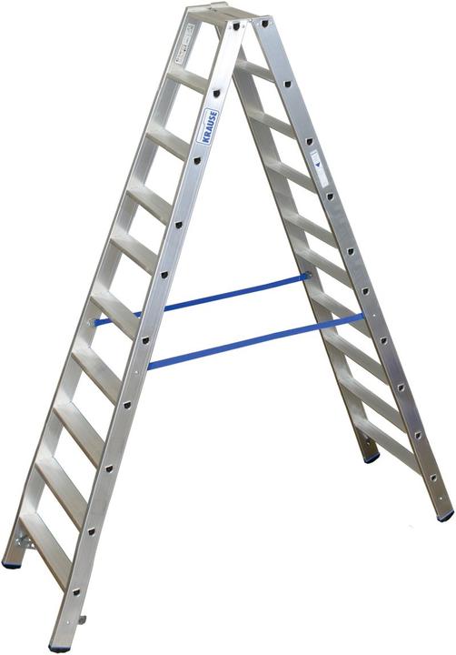 Actual product image Krause Aluminium double step ladder, without castors (Stepladder, 255 cm)