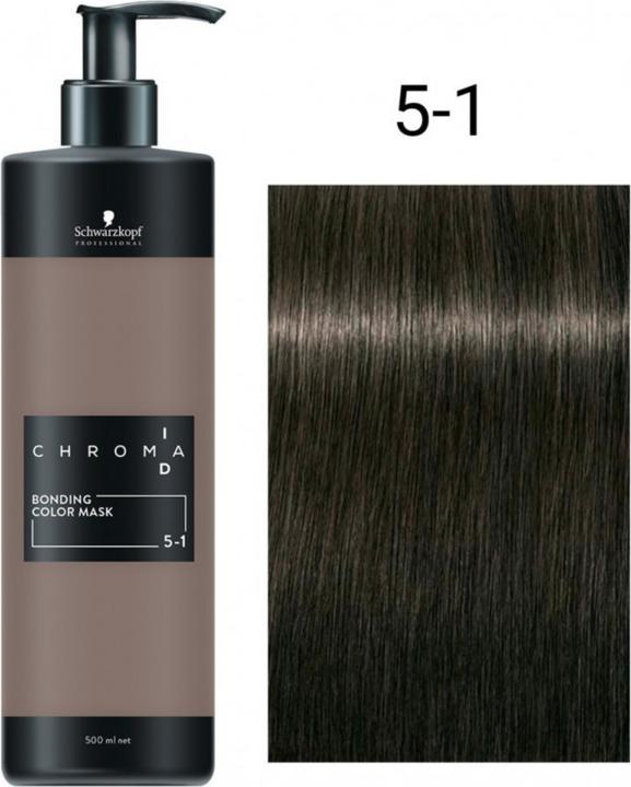 Image du produit Schwarzkopf Professional Chroma ID Bonding Color Mask 5-1 Brun clair Cendré (500 ml)
