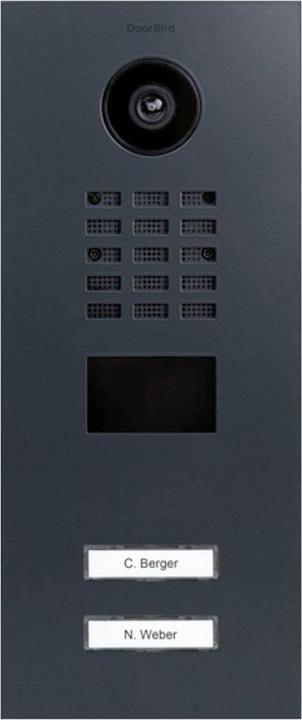 Image du produit Doorbird D2102V Portier vidéo IP V4A acier inoxydable, RAL 7016 (WiFi)