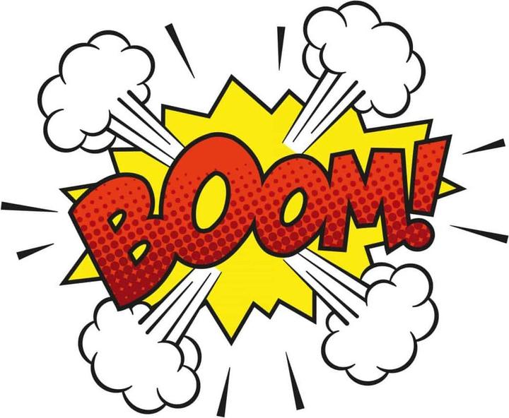 Actual product image Trenddeko Comic Soundeffect - Boom (82 x 100 cm)
